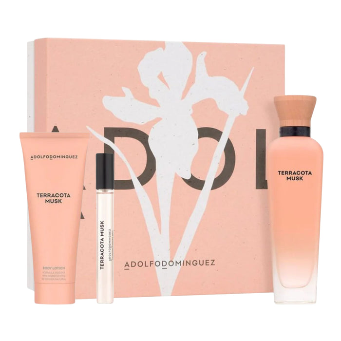 Adolfo Dominguez Terracota Musk 3-Piece Set 4.1oz Women EDP Spray