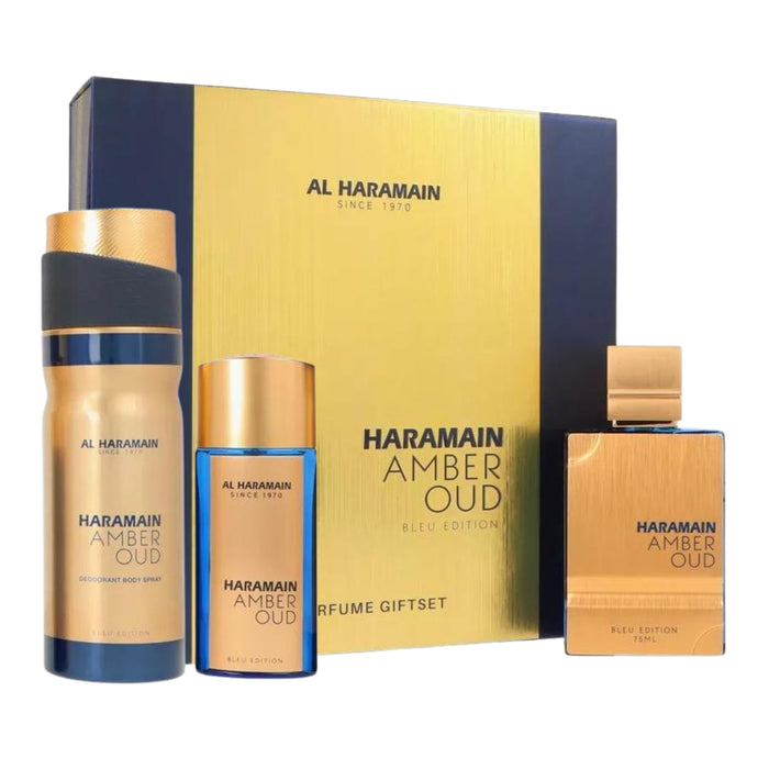 Al Haramain Amber Bleu 3-Piece Set 2.5oz EDP Spray
