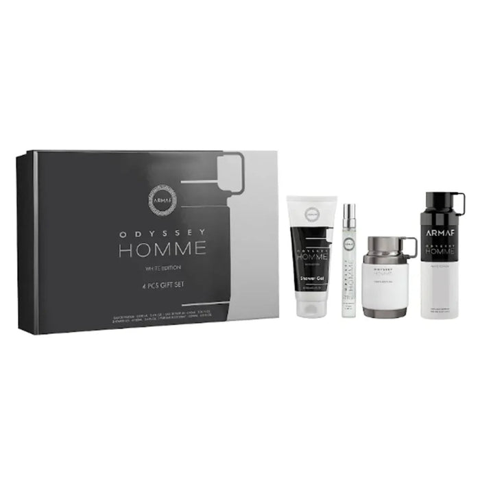 Armaf Odyssey Homme White Edition 4-Piece Set 3.4oz Men EDP Spray