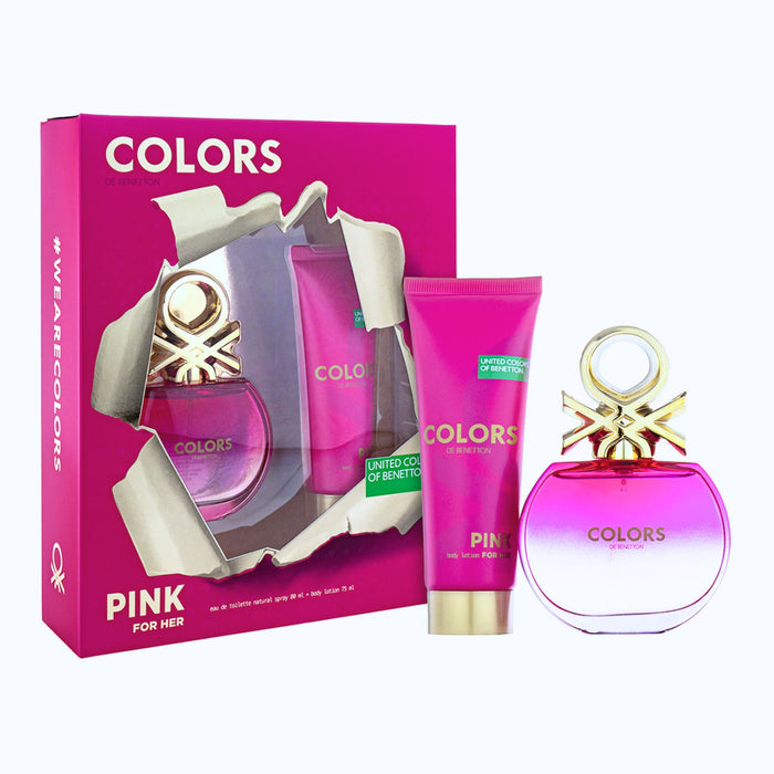Benetton Color Pink 2-Piece Set 2.7oz Women EDT