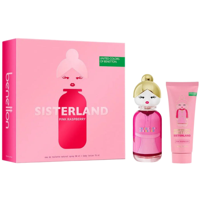 Benetton Sisterland Pink Raspberry 2-Piece Set 2.7oz Women EDT Spray