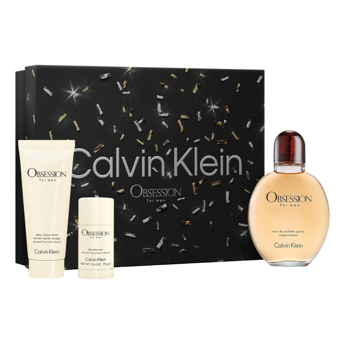 Calvin Klein Obsession 3- Piece Set 4.0oz Men EDT Spray