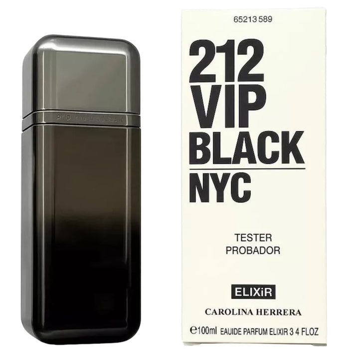Carolina Herrera 212 VIP Black Elixir 3.4oz Men EDP Spray Tester