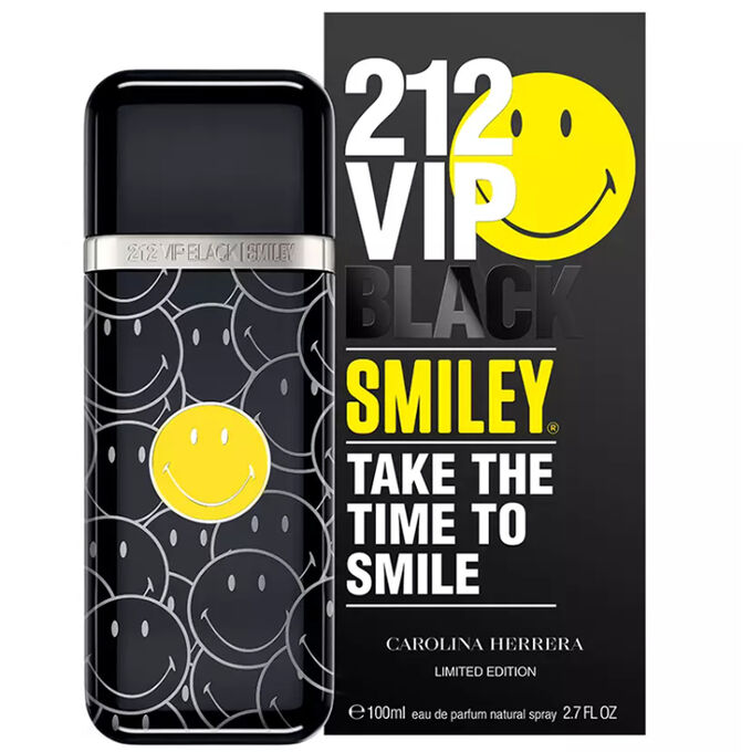 Carolina Herrera 212 VIP Black Smiley 3.4oz Men EDP Spray