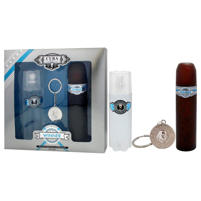 Cuba Winner 3-Piece Set 3.4oz Men EDT Spray