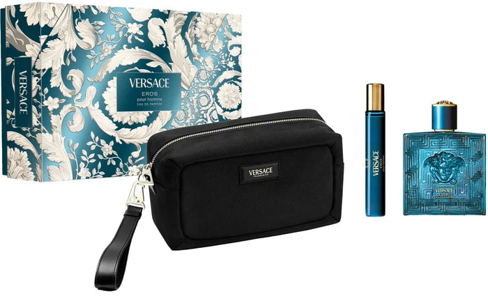 Versace Eros 3-Piece Set 3.4oz Men EDP Spray