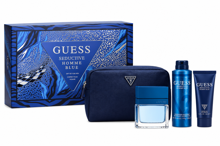 Guess Seductive Homme Blue 4-Piece Set 3.4oz Men EDT Spray