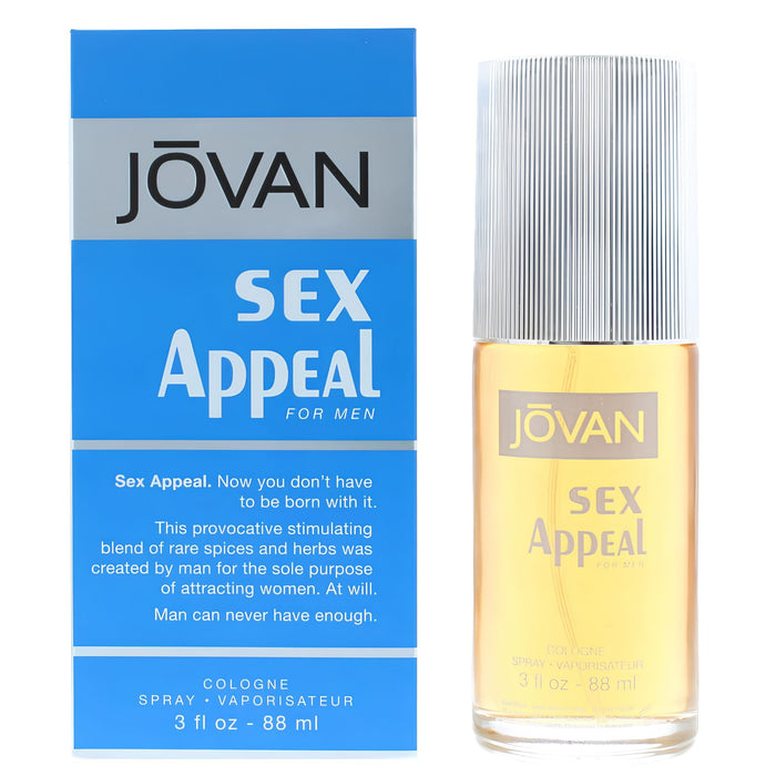 Jovan Sex Appeal 3.0oz Men EDC Spray