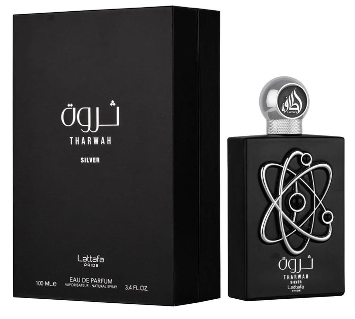 Lattafa Tharwah Silver 3.4oz Men EDP Spray