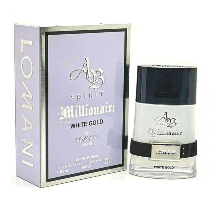 Lomani AB Spirit Millionaire White Gold 3.3oz Men EDP Spray