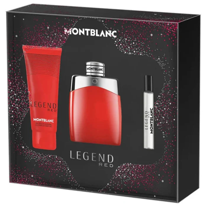 Mont Blanc Legend Red 3-Piece Set 3.3oz Men EDP Spray