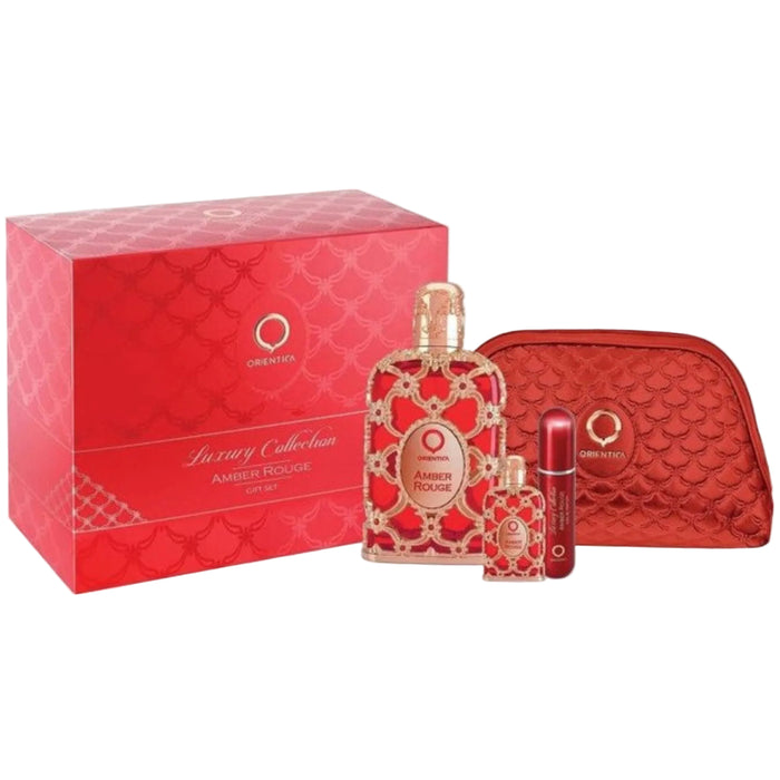 Orientica Amber Rouge 4-Piece Set 2.8oz Unisex EDP Spray