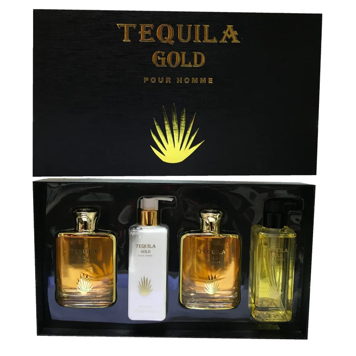 Tequila Gold 4-Piece Set 3.4oz Men EDP Spray