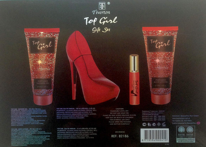 Tiverton Top Girl Paris 4-Piece Set 3.4oz Women EDP Spray