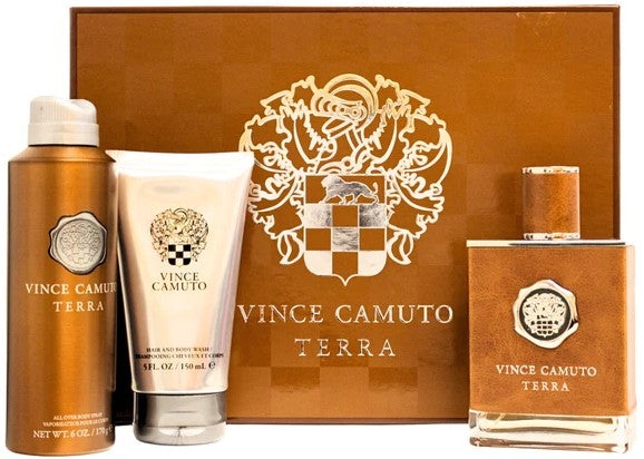 Vince Camuto Terra 3-Piece Set 3.4oz Men EDT Spray